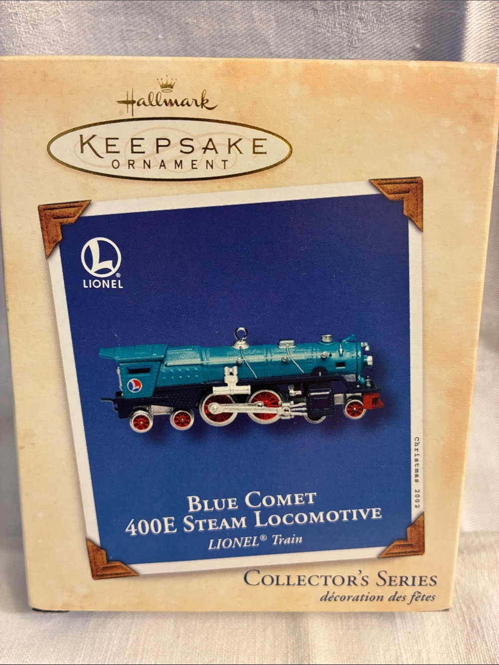 Hallmark Keepsake Blue Comet 400E Lionel Train Steam Locomotive Ornament 2002